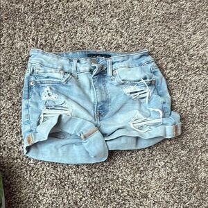 Aeropostale Blue Jean Shorts Distressed Casual